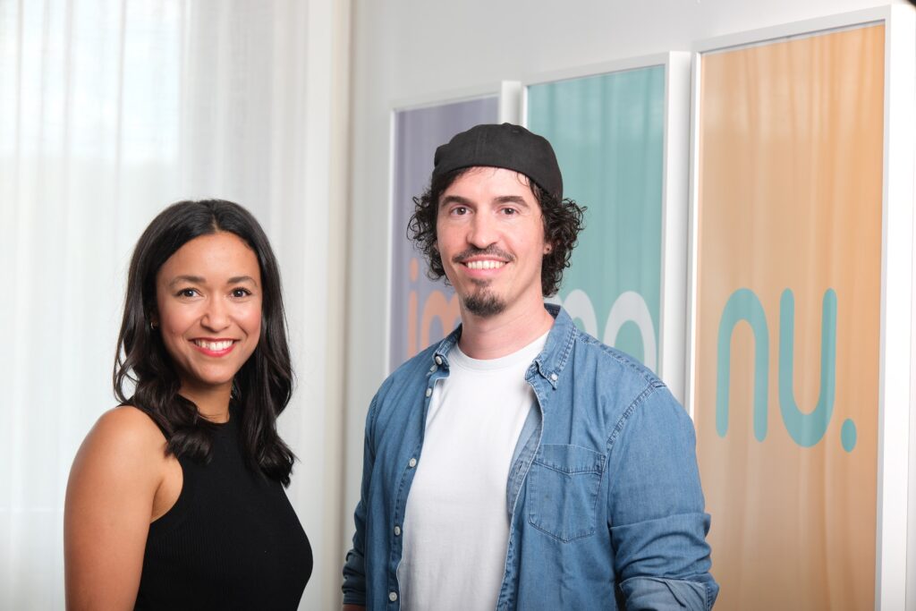 Aufnahme der Gründerin und des CTOs von „Immonu“: Dr. Isatu Waag (links) und Timo Körber (rechts).