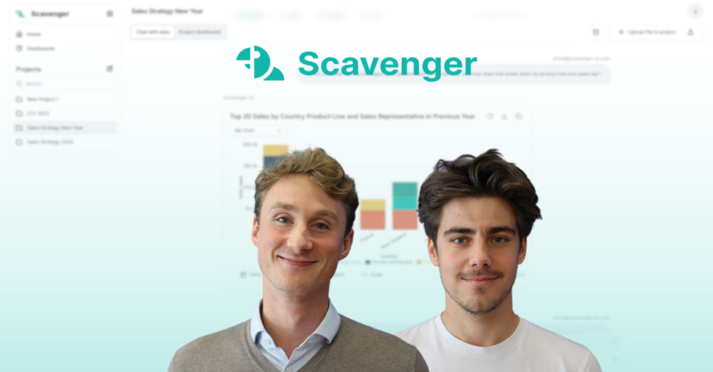 Aufnahme der Gründer von „Scavenger AI“: Maximilian Hahnekamp (links) und Felix Beissel (rechts).